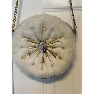 Disney Frozen Snowflake Purse Crossbody Anna Elsa Faux Fur